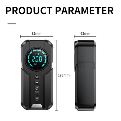 Compresor si redresor auto multifunctional, 2 in 1 cu pornire urgenta, lanternă, afisaj digital si baterie externa, portabil