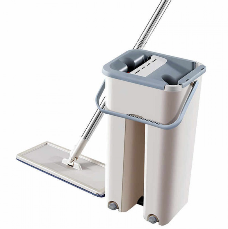 Pachet Curatenie Profesional Mop cu Galeata si 2 Rezerve Microfibra