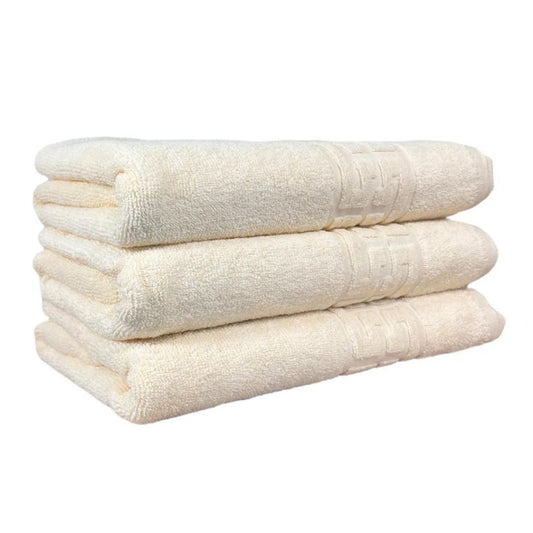 Set 3 prosoape medii, Bumbac 100%, 50X90 ,Model Greek Border, Crem, PF13