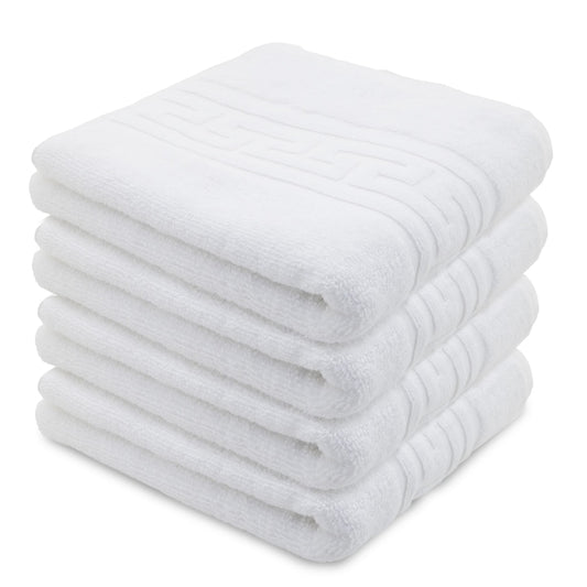 Set 4 Prosoape Hotel , 100% Bumbac 550gsm , Greek Border, ALB, PPH12