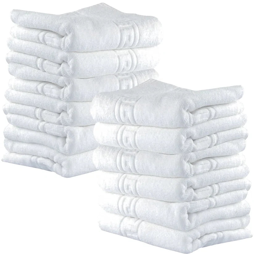 Set 100 Prosoape Hotel, 100% Bumbac 620gsm , Greek Border, ALB, PH607