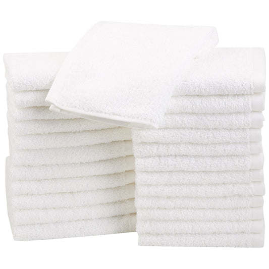 Set 20 Prosoape Hotel , Clasic fără bordură,  100% Bumbac 550gsm, ALB, PPH25
